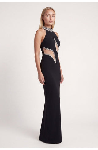 Elegantes Schwarzes Maxi Kleid Für Gala Abende - Cecile LavelleSchwarz