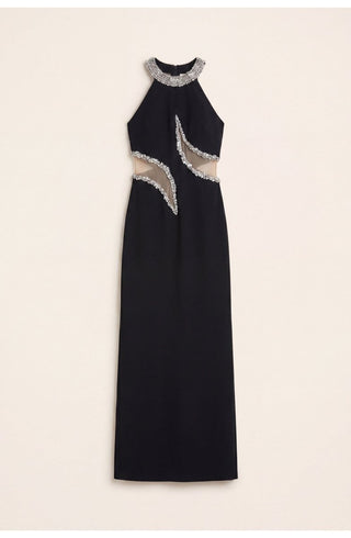 Elegantes Schwarzes Maxi Kleid Für Gala Abende - Cecile LavelleSchwarz