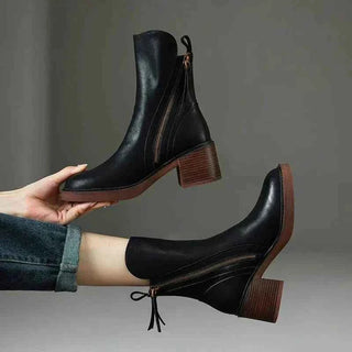 Damen Leder Stiefel Elegant