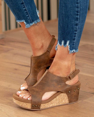 Ergonomische Freizeitsandalen Damen - Cecile LavelleKaffee