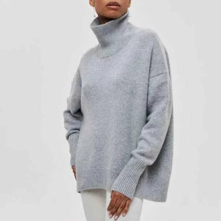 Figurbetonter Damen Rollkragenpullover - Cecile LavelleGrau