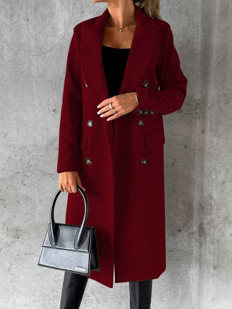Figurbetonter Trenchcoat in Long-Form