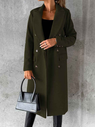 Figurbetonter Trenchcoat in Long - Form - Cecile LavelleGrün