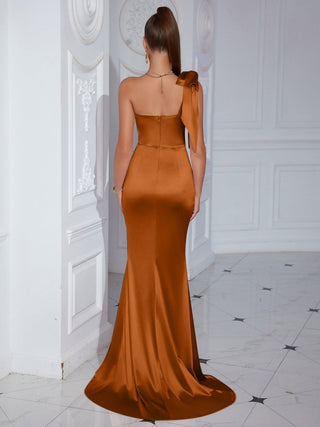 Figurbetontes Maxi Promkleid mit Schlitz - Cecile LavelleHellbraun