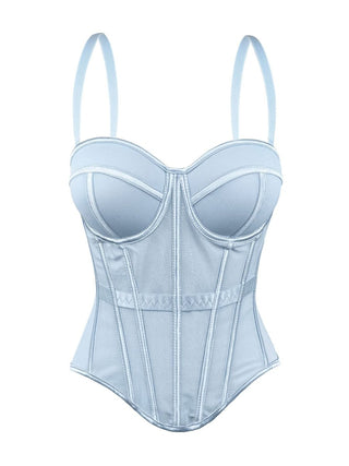 Figurformendes Corset Bustier mit Trägern - Cecile LavelleHellblau