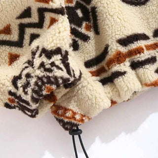 Fleecejacke Aztekenmuster - Cecile LavelleBraun