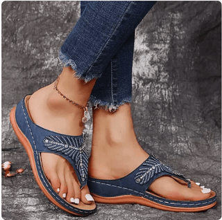 Flip Flops Damen Mit Fußbett - Cecile LavelleBlau