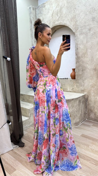 Florales Maxi Kleid Für Gala Und Formelle Anlässe - Cecile LavelleRosa
