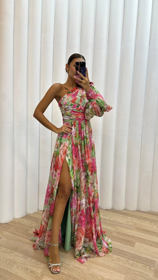 Florales Maxi Kleid Für Gala Und Formelle Anlässe - Cecile LavelleRosa