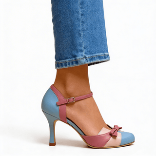 Formelle High Heels Mit Schleife Und Knöchelriemen - Cecile LavelleRosa