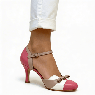 Formelle High Heels Mit Schleife Und Knöchelriemen - Cecile LavelleRosa
