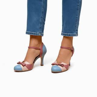 Formelle High Heels Mit Schleife Und Knöchelriemen - Cecile LavelleWeiß