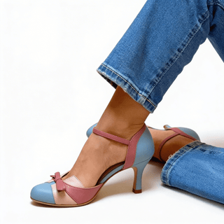Formelle High Heels Mit Schleife Und Knöchelriemen - Cecile LavelleRosa