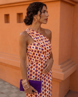 Formelles One - Shoulder Maxi Sommer Kleid - Cecile LavelleLila