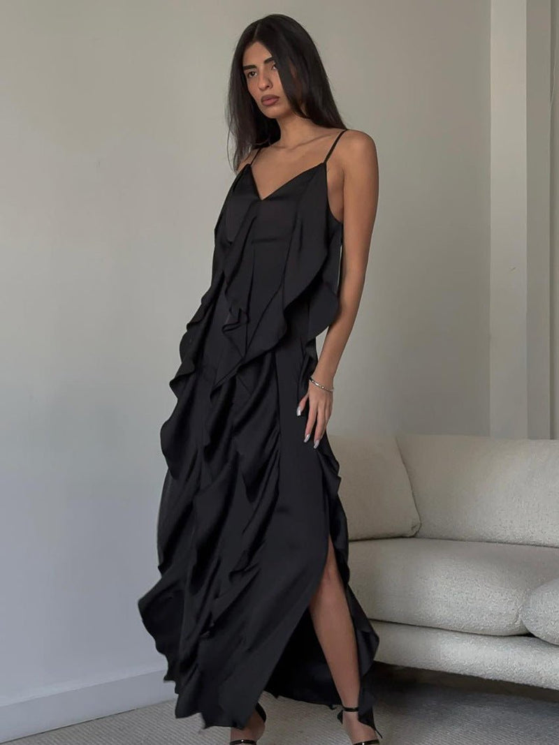 Gala Maxi Evening Dress with Ruffles