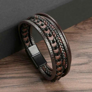 Geflochtenes Herren Armband - Cecile LavelleBraun