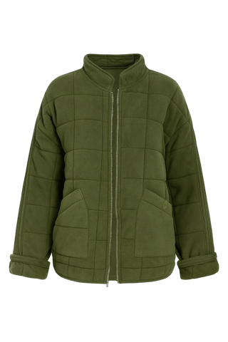 Gefütterter Oversize Mantel Damen - Cecile LavelleMilitärgrün