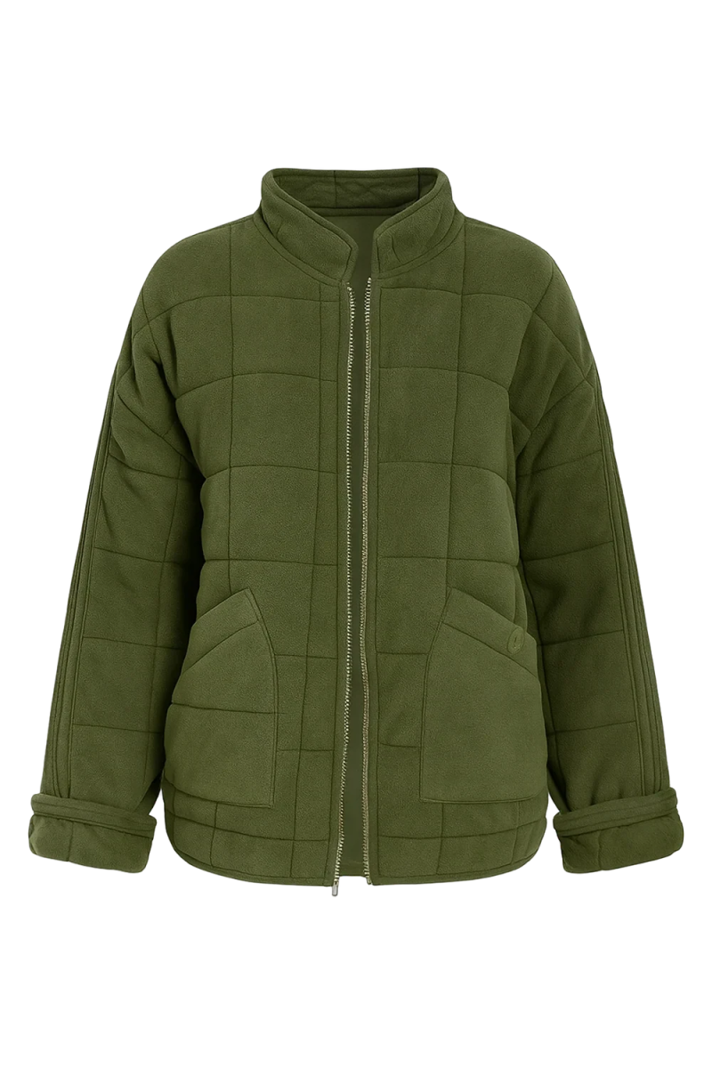 Fleece-Lined Oversized Women's Coat