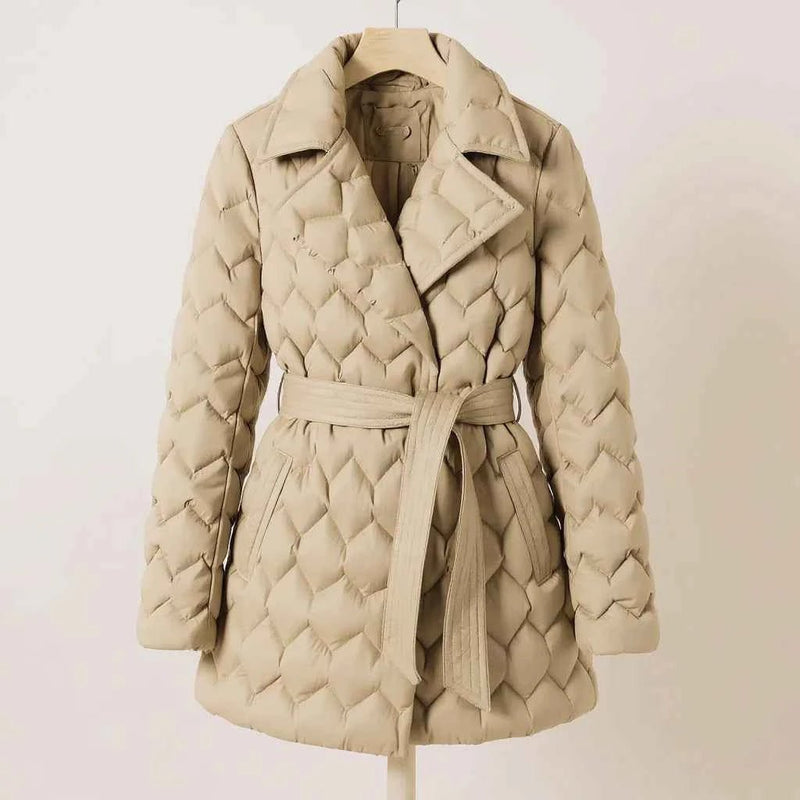 Quilted Wrap Coat