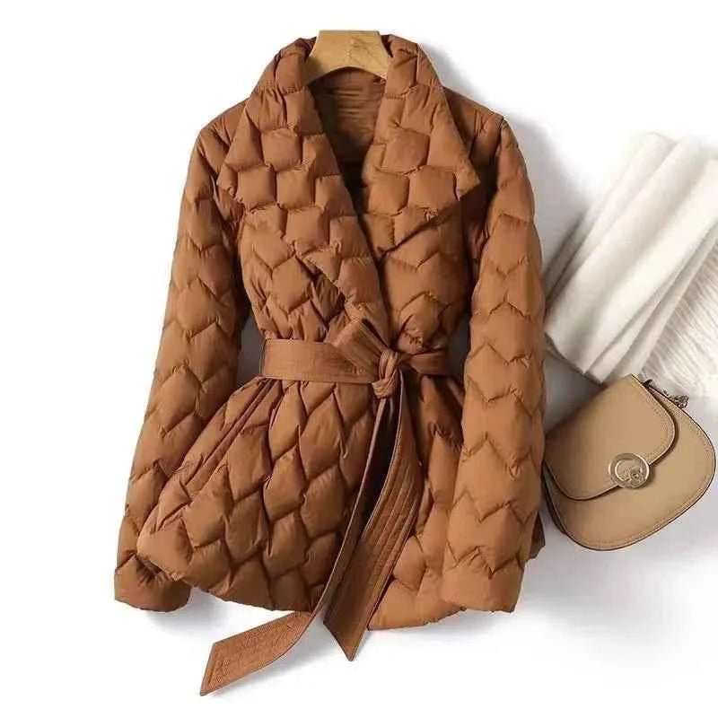 Quilted Wrap Coat