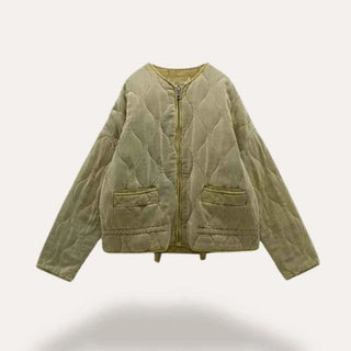 Gestepptes Übergangsjackett tailliert geschnitten - Cecile LavelleGrün