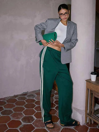 Gestreifte Oversize Hose Damen - Cecile LavelleSchwarz