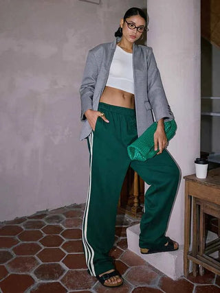 Gestreifte Oversize Hose Damen - Cecile LavelleSchwarz