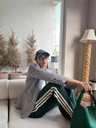 Gestreifte Oversize Hose Damen - Cecile LavelleSchwarz