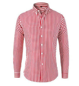 Gestreiftes Slim Fit Hemd - Cecile LavelleRot