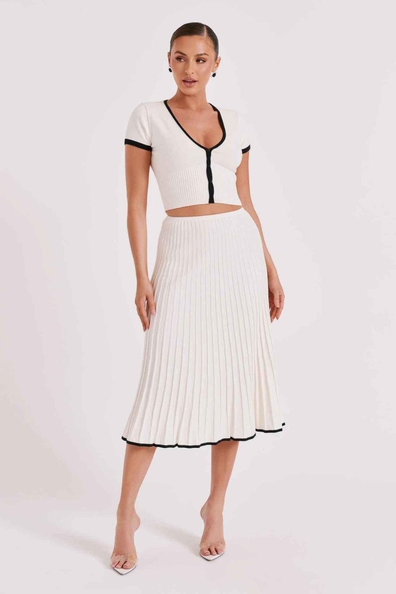 Knitted Two-Piece Set with Tie Straps