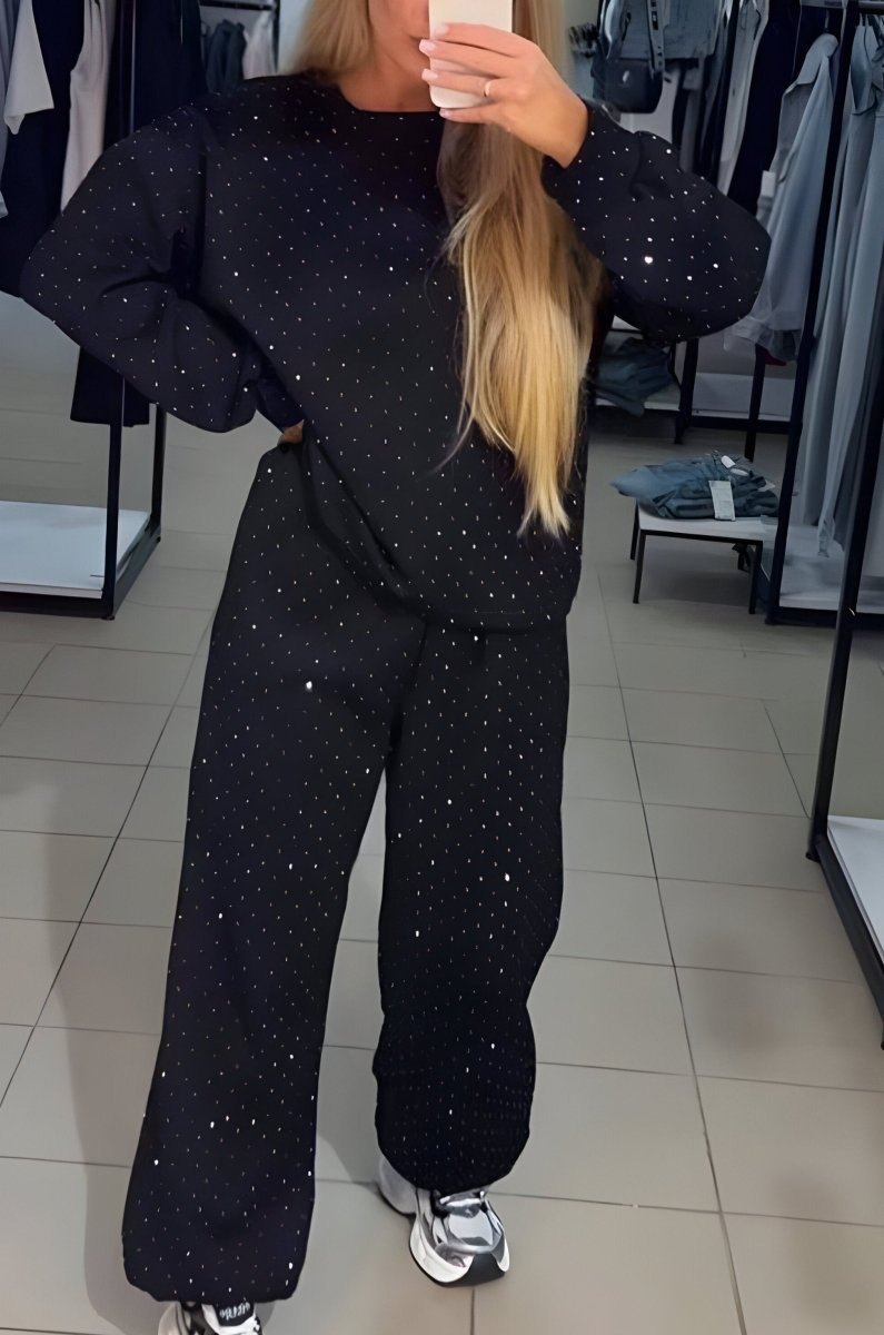 Glitzer Zweiteiler Set