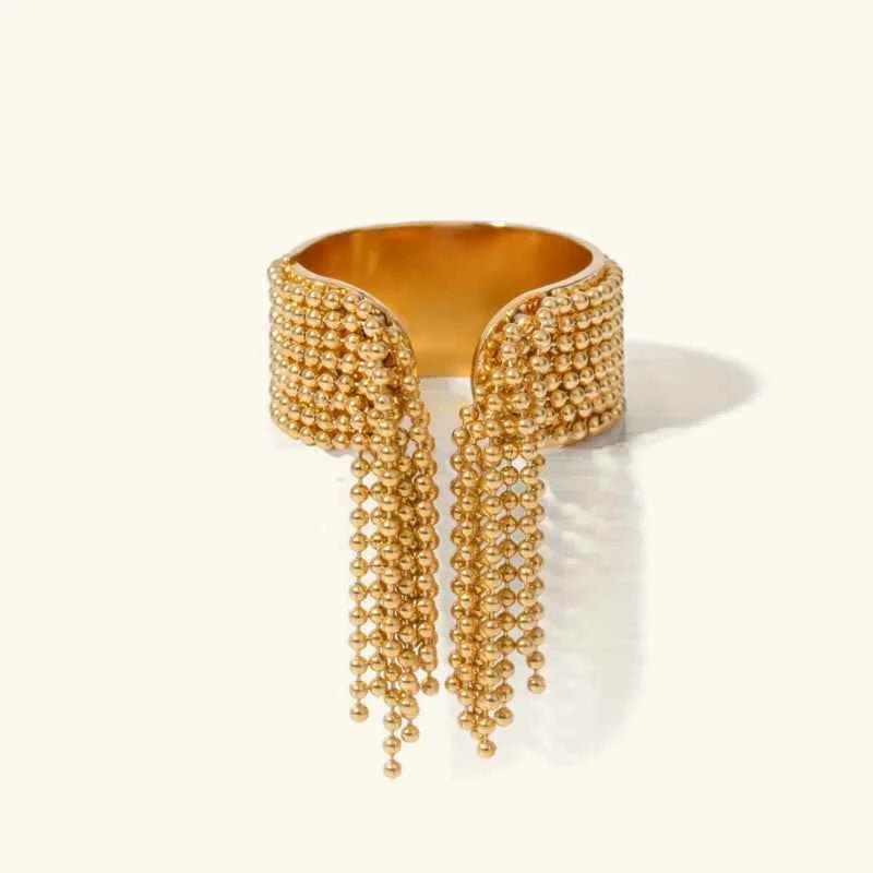 Gold Tassel Ring
