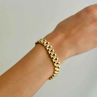 Goldenes Gliederarmband - Cecile LavelleGold
