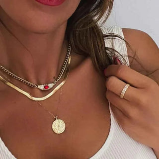 Goldkette Mit Steinen - Cecile LavelleAquamarin