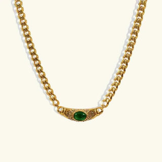 Goldkette Mit Steinen - Cecile LavelleSmaragd