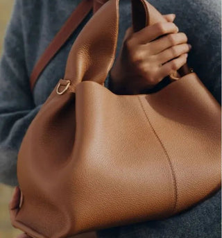 Große Damen Schultertasche Hobo Bag Elegant - Cecile LavelleWeinrot