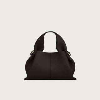 Große Damen Schultertasche Hobo Bag Elegant - Cecile LavelleBraun glänzend