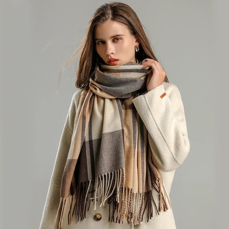 Large Plaid Scarf