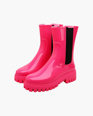 Gummistiefel Damen Chelsea in Rosa