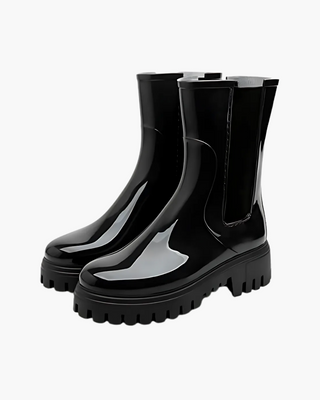 Gummistiefel Damen Chelsea in Schwarz