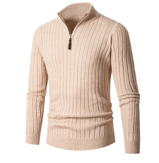 Half Zip Pullover Herren - Cecile LavelleAprikose