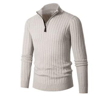 Half Zip Pullover Herren - Cecile LavelleWeiß
