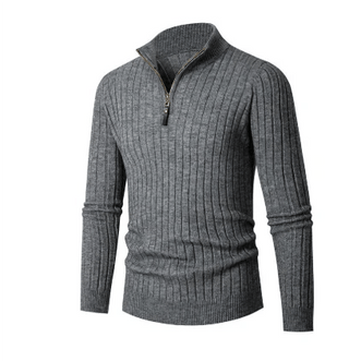 Half Zip Pullover Herren - Cecile LavelleGrau