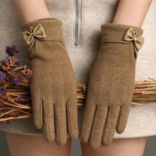 Handschuhe Mit Touch Damen - Cecile LavelleBraun