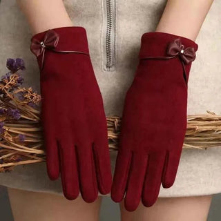 Handschuhe Mit Touch Damen - Cecile LavelleRot
