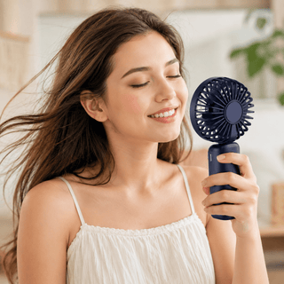 Handventilator mit Akku und LED Display - Cecile LavelleRosa
