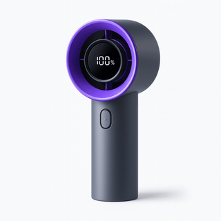 Handventilator tragbar mit Akku und LED-Anzeige - Cecile LavelleSchwarz
