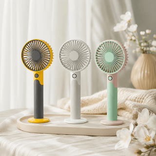 Handventilator tragbar USB mit Standfuß - Cecile LavelleGelb