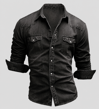 Hemd Herren Langarm Slim Fit in Dunkelgrau