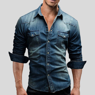 Hemd Herren Langarm Slim Fit - Cecile LavelleDunkelgrau